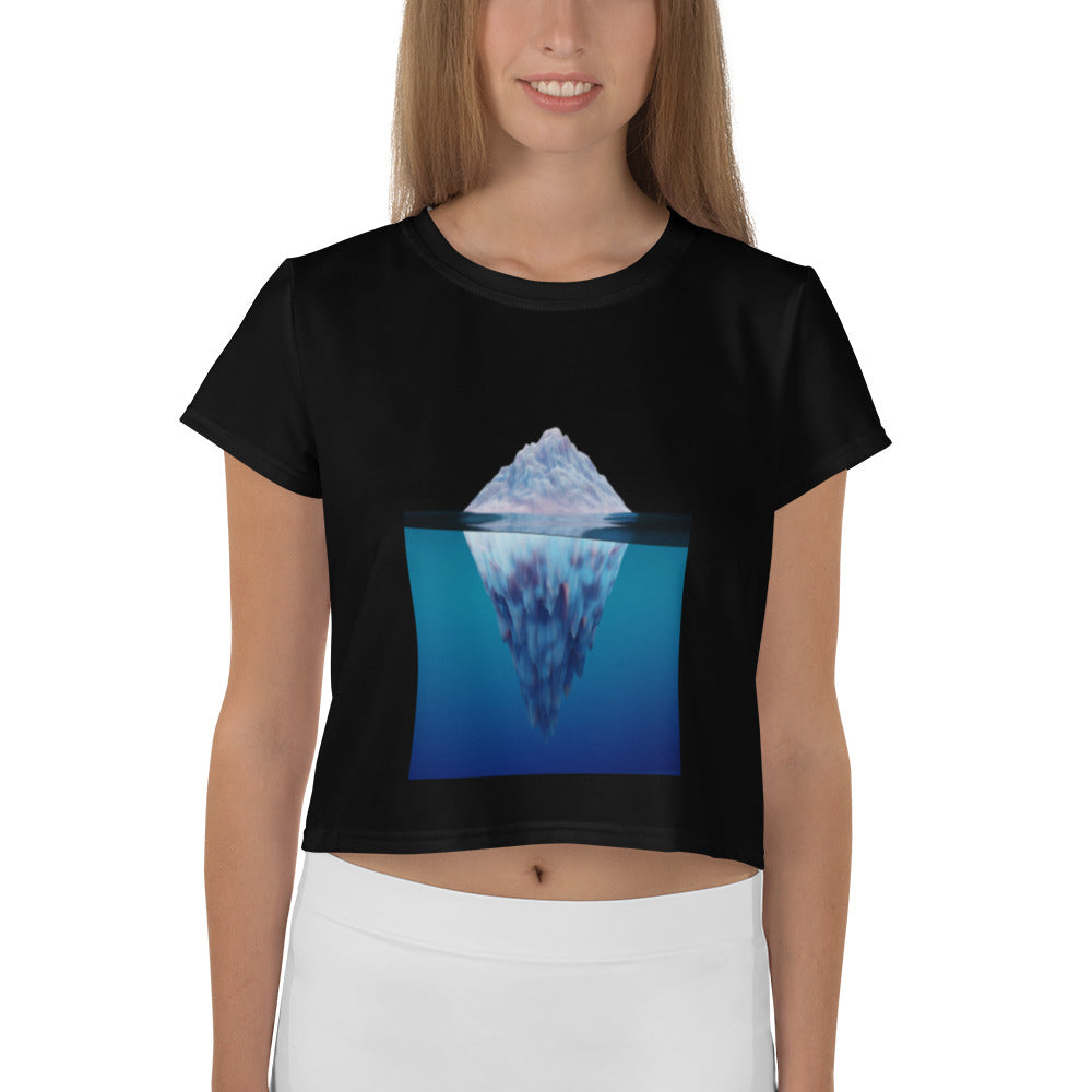 T-shirt Crop-Top Iceberg imprimé