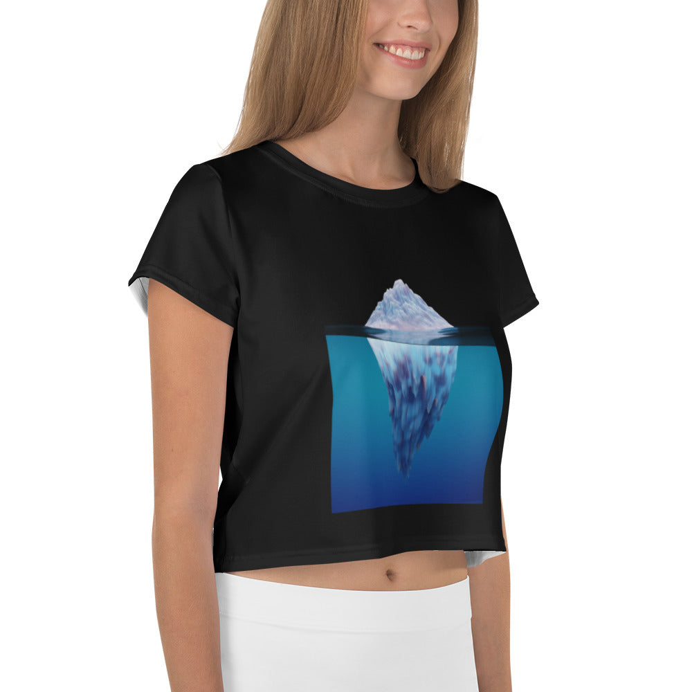 T-shirt Crop-Top Iceberg imprimé